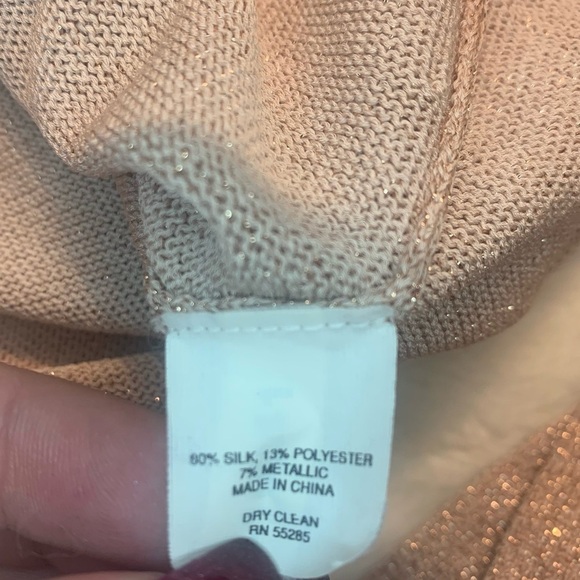 NEW Express Top Large Pale Pink Silk Metallic Wrap Strap Sleeveless Tank - Picture 13 of 16